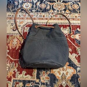 Madewell Backpack Canvas & Leather Drawstring